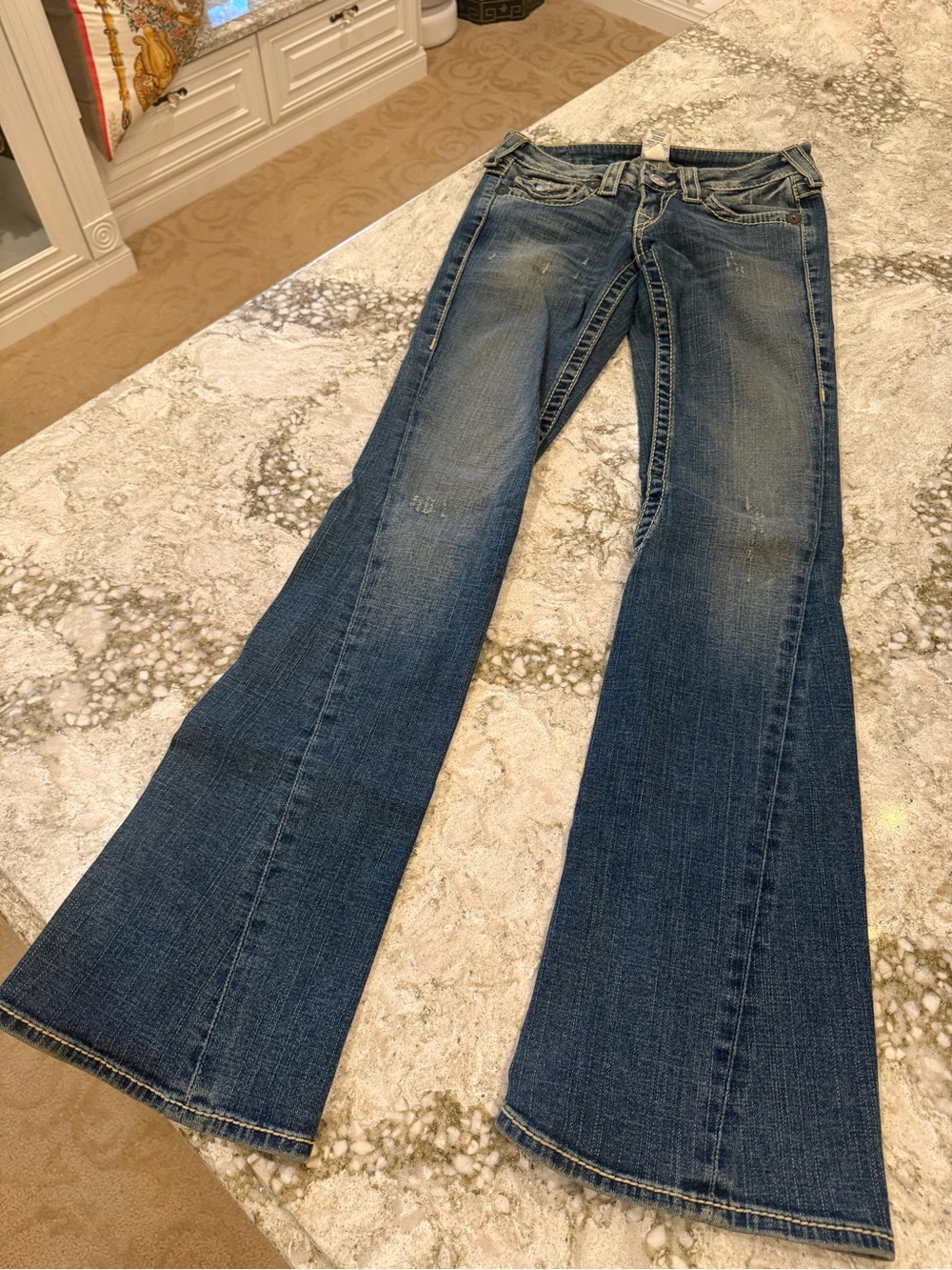 True Religion Dark Blue Flare Jeans